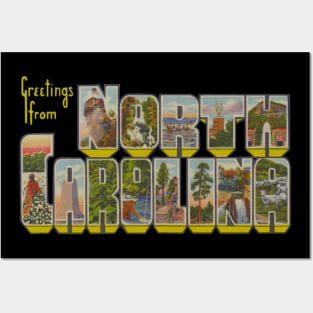 Greetings from North Carolina Posters and Art